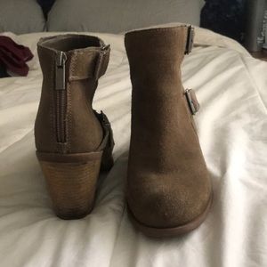 Tan Lucky Brand booties.